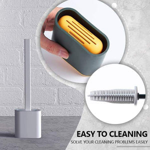 All-round clean toilet brush without dead ends Silicone toilet brush